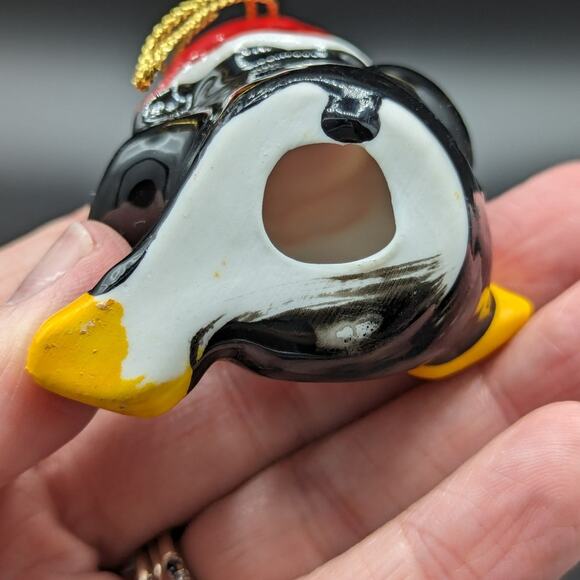 4 Vintage Penguin Christmas Ornaments Holiday Ceramic Cutesy Playful Japan? - Picture 5 of 16